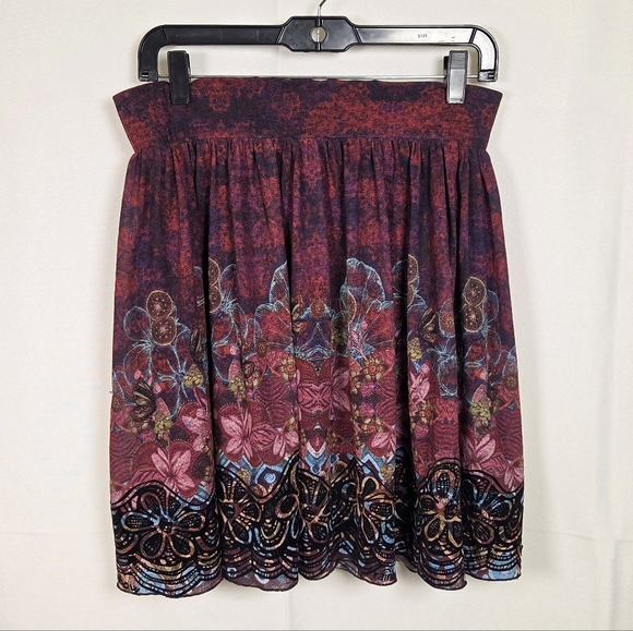 Desigual Dresses & Skirts - Desigual Rainbow Y2k Fun Colorful Bubble Skirt Pull On Lined Velvet Artsy Small